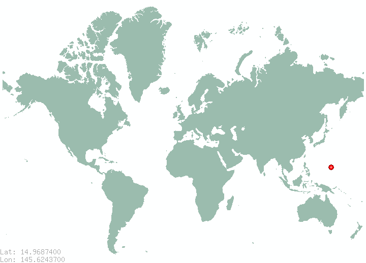 JP Tinian Town pre-WW2 in world map